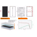 Hochwertiges Solarmodul 260W 325W 450W monokristalline Solarzellen -Top -Punkt -Solarmodule